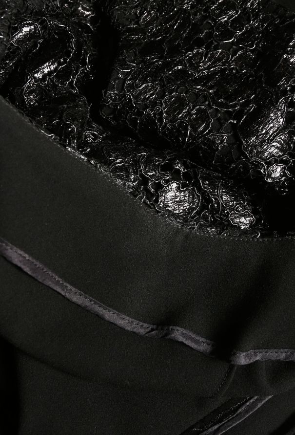 Balenciaga Lacquered Lace Cocktail Dress - 6