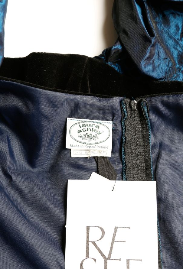 Laura Ashley '80s Velvet Taffeta Dress - 6