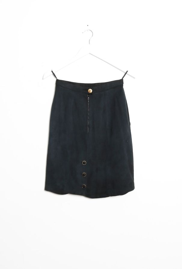 Chanel Vintage Mini Suede Skirt - 6