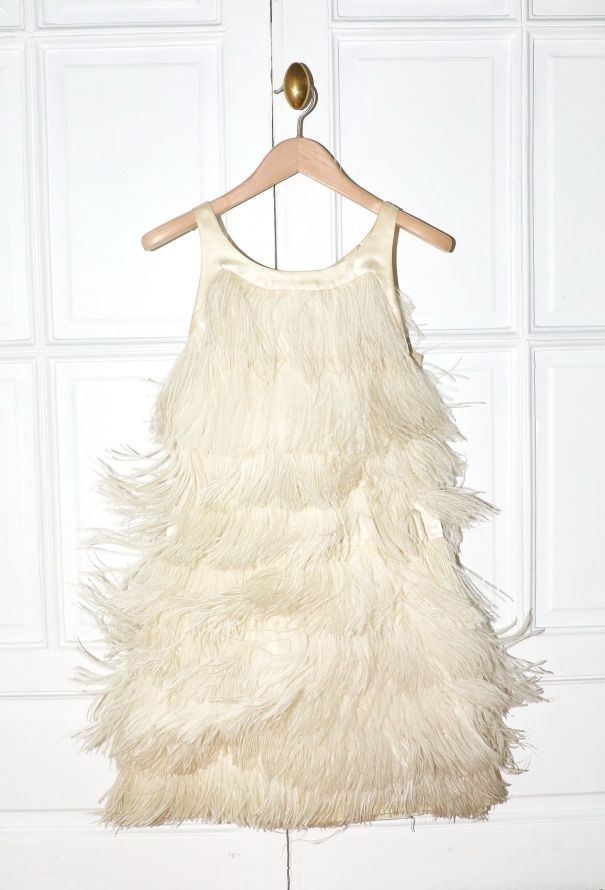 Chloé RARE 1960s Marabou Feather Dress - 6