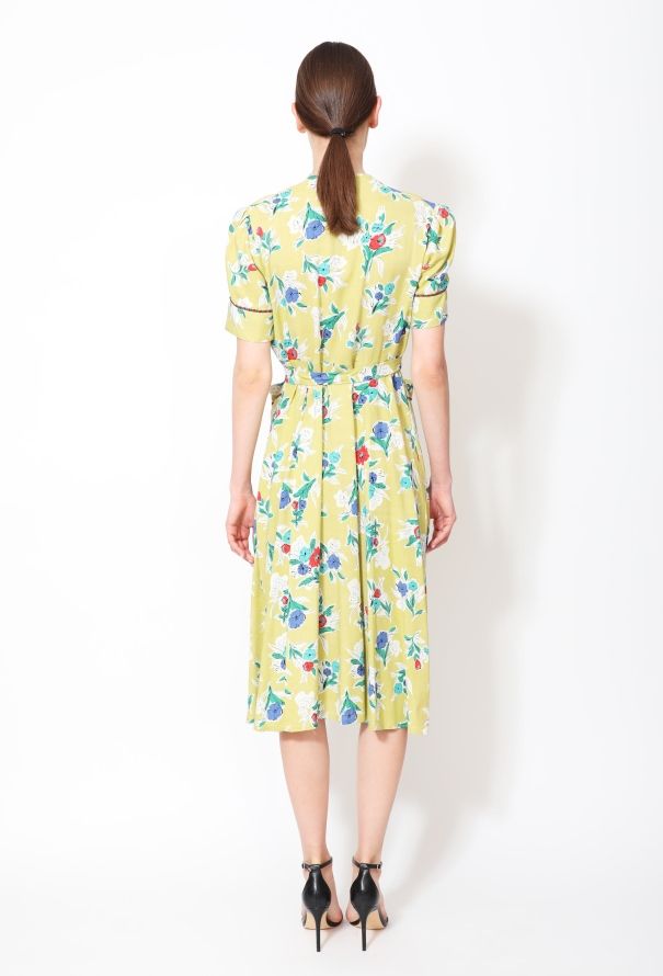 1940's Floral Belted Dress - 4