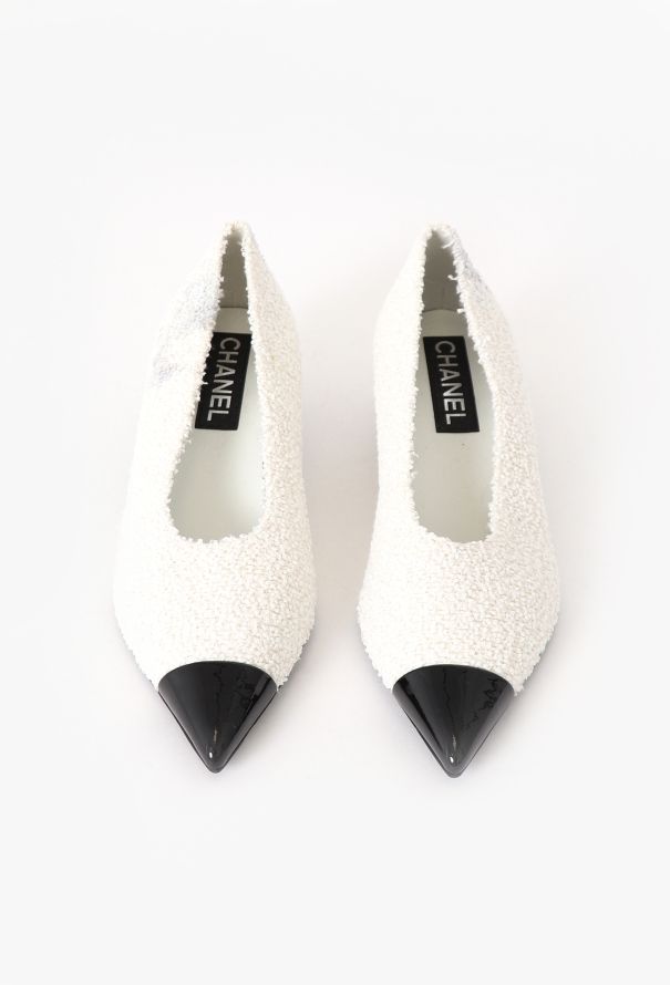 Chanel F/W 2022 Bouclé 'CC' Kitten Heels - 4