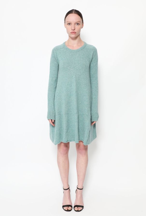 Balenciaga F/W 2003 Seafoam Sweater Dress - 1