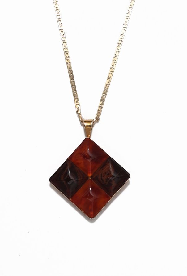 Exquisite Vintage 70s R. Scemama Amber Pendant - 3