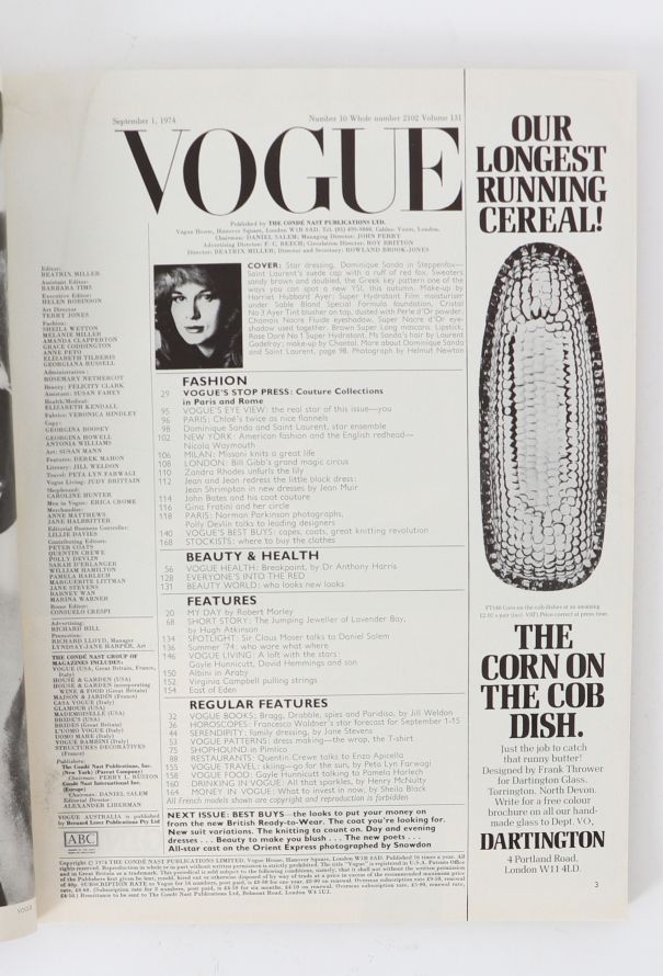 VOGUE UK 1974 Toscani, Newton & Bailey Cover Trio - 7