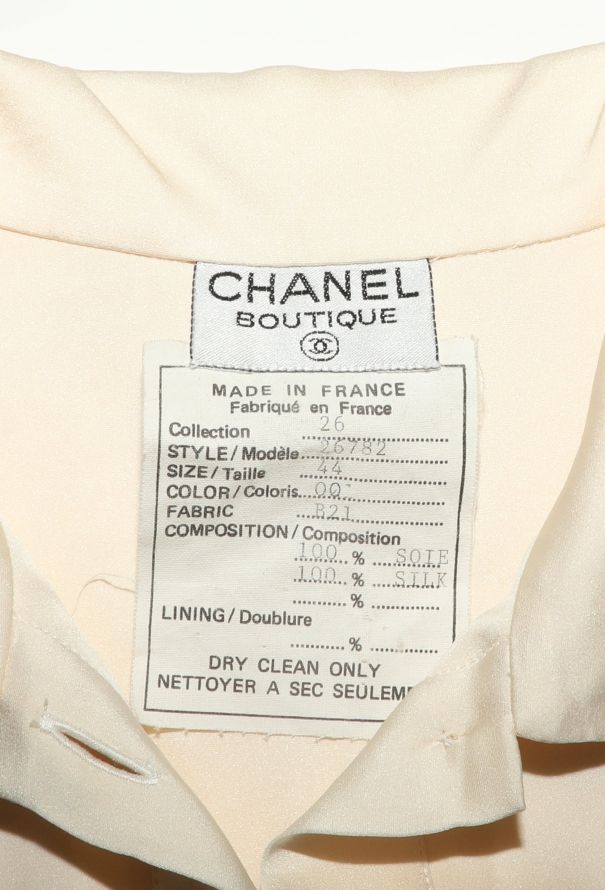 Chanel Vintage Split Silk Blouse - 4