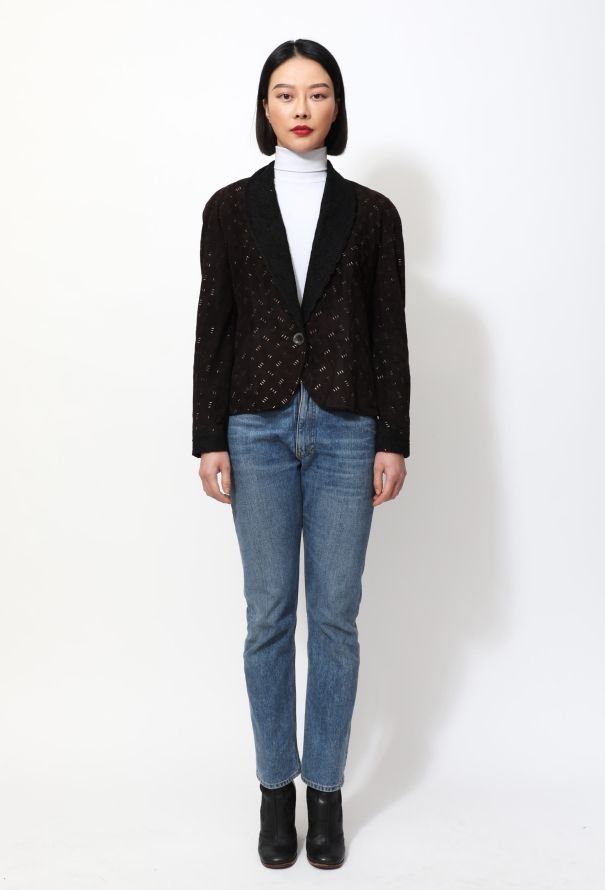 Dior 99 Suede & Lace Trim Blazer - 3