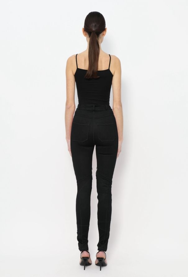 Balenciaga S/S 2003 Stitched Zipper Leggings - 3