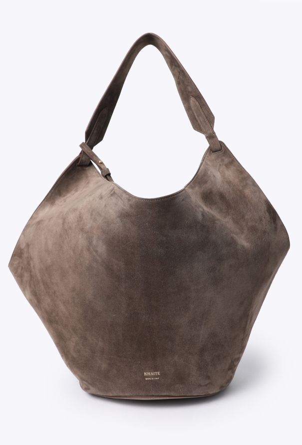 Khaite Lotus Medium Suede Tote Bag - 1