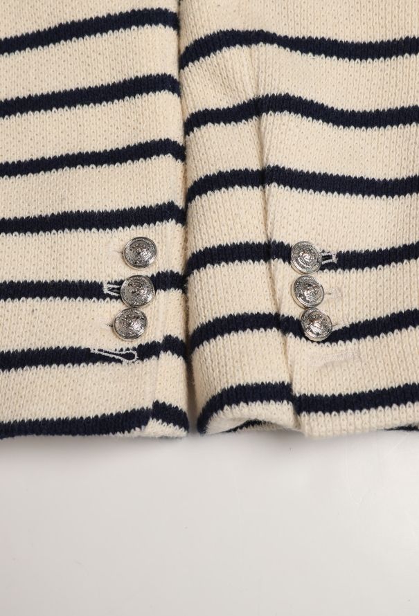 Balmain 2021 Marinière Collegiate Jacket - 7