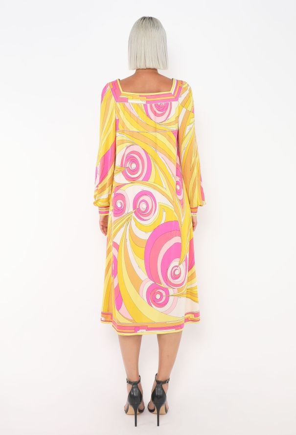 Emilio Pucci Early '70s Abstract Silk Dress - 3