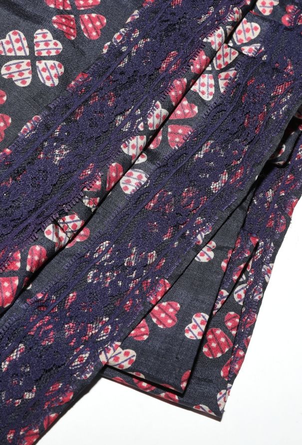 Saint Laurent S/S 1978 Heart Print Skirt Ensemble - 9