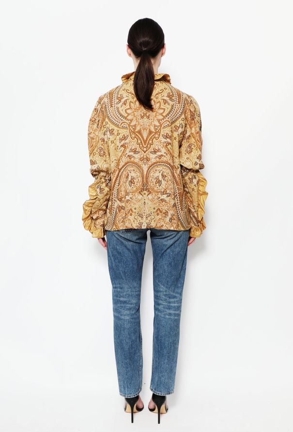 Saint Laurent F/W 1982 Paisley Smock Blouse - 5