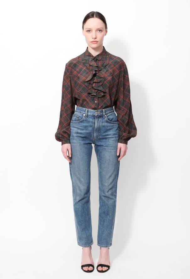 Ruffled Tricolor Blouse - 1