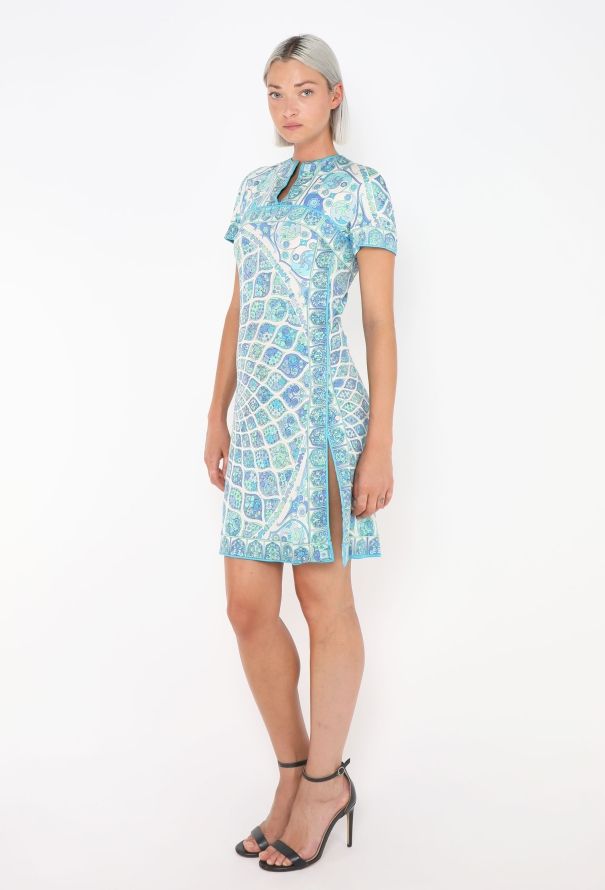 Emilio Pucci '70s Printed Silk A-Line Dress - 3