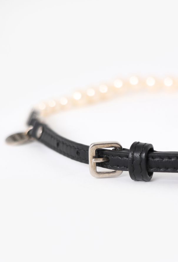 Miu Miu F/W 2024 Leather Pearl Necklace - 4