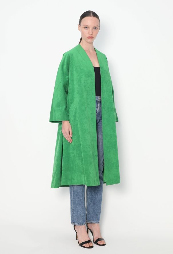 Halston Early '70s Ultrasuede Swing Coat - 4