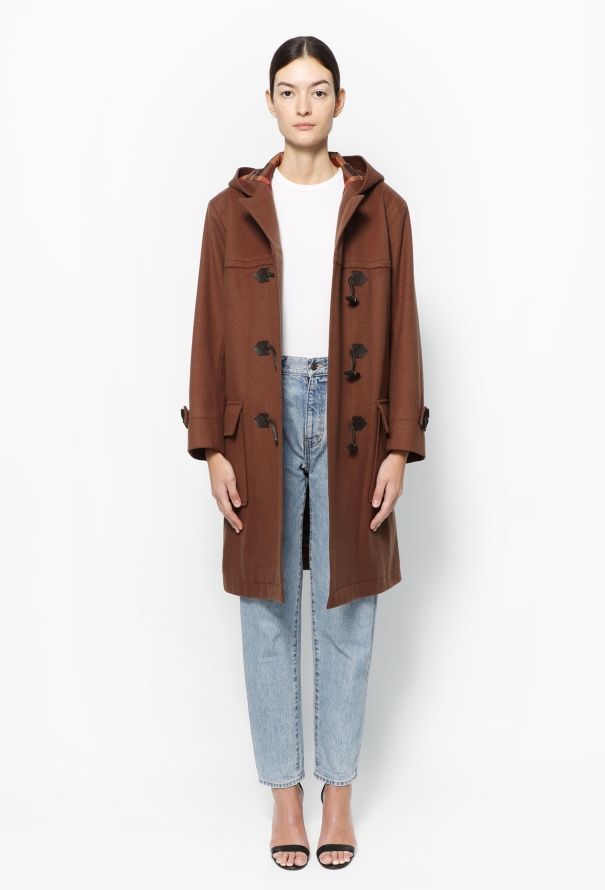 Saint Laurent '70s Hooded Wool Duffle Coat - 2