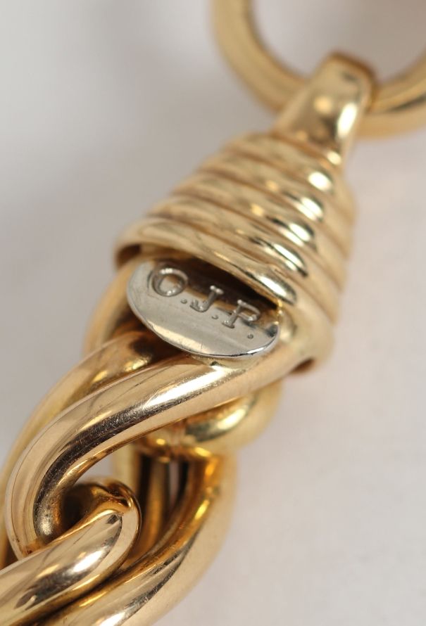 Vintage Fine Jewelry O.J Perrin 18k Yellow Gold Chainlink Necklace - 6