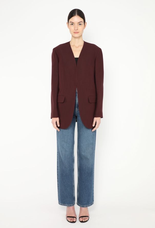 The Row F/W 2022 Fie Collarless Blazer - 3