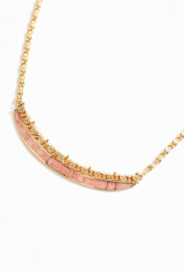 Balenciaga Vintage Enamel Spiral Necklace - 2