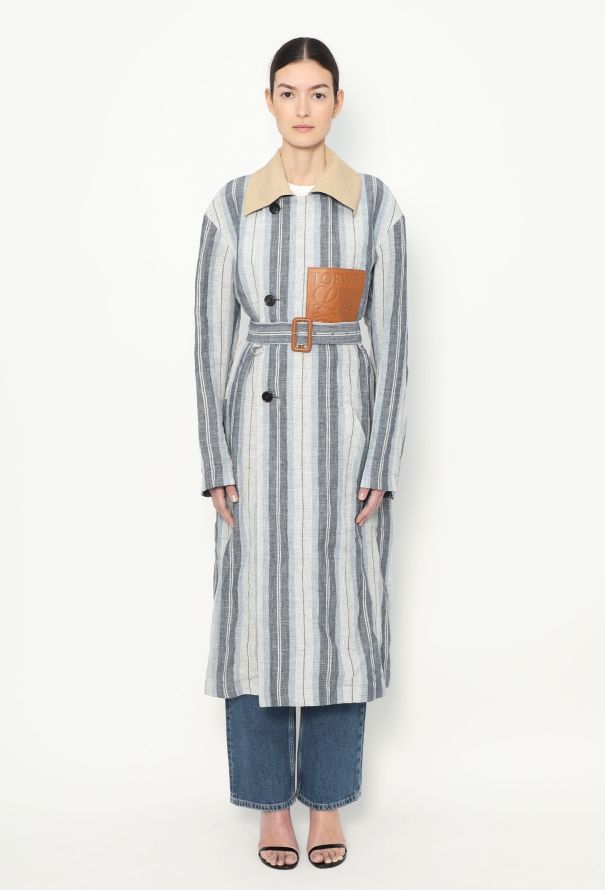 Loewe Belted Linen Trench Coat - 4