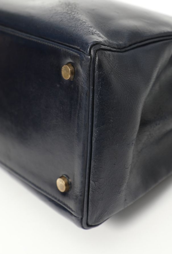 Hermès '60s Navy Box Kelly 32 Retourné - 9