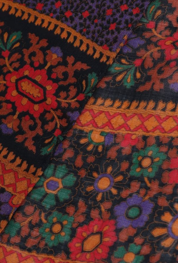 Saint Laurent Vintage Floral Paisley Scarf - 5