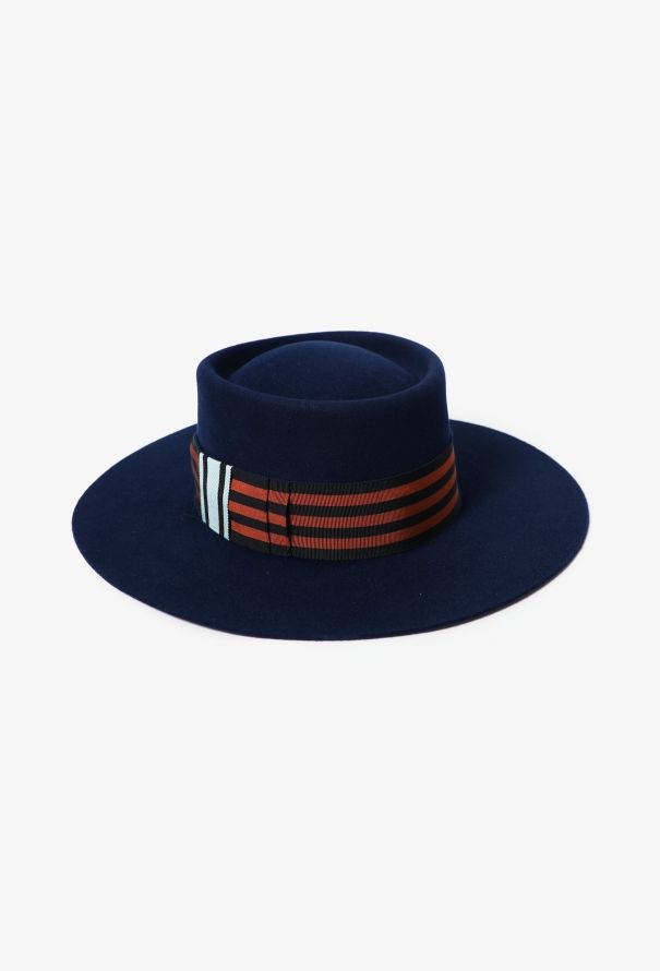 Hermès Felt Toile Ribbon Hat - 3