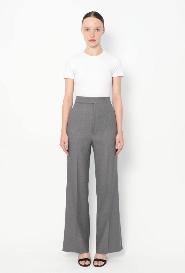 Céline Classic Flared Crêpe Trousers - 1
