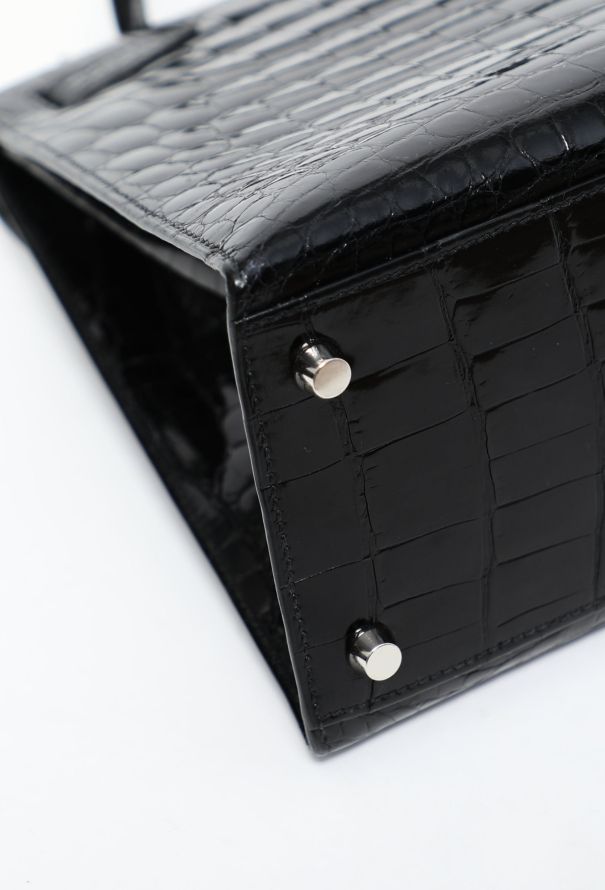 Hermès Black Niloticus Kelly Sellier 32 - 12