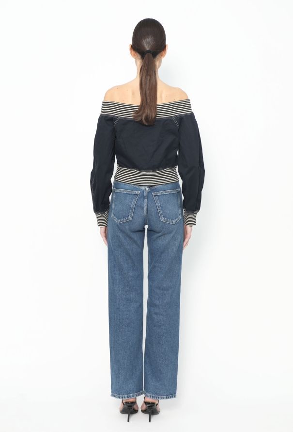 Jean Paul Gaultier 1993 Ribbed Off-Shoulder Jacket - 4