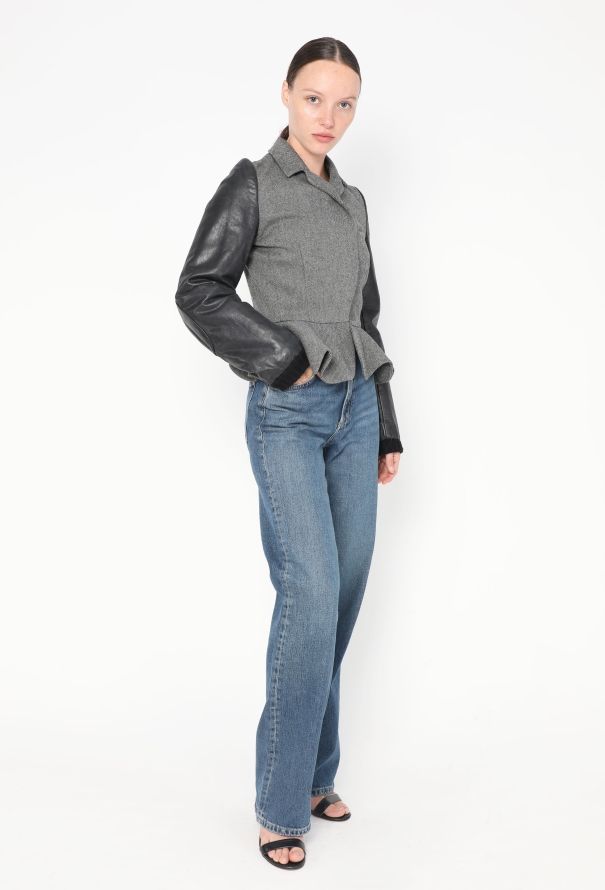 Balenciaga F/W 2002 Leather Peplum Jacket - 5