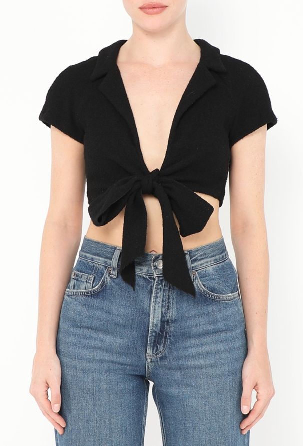 Chanel Cropped Terrycloth Tie Top - 1