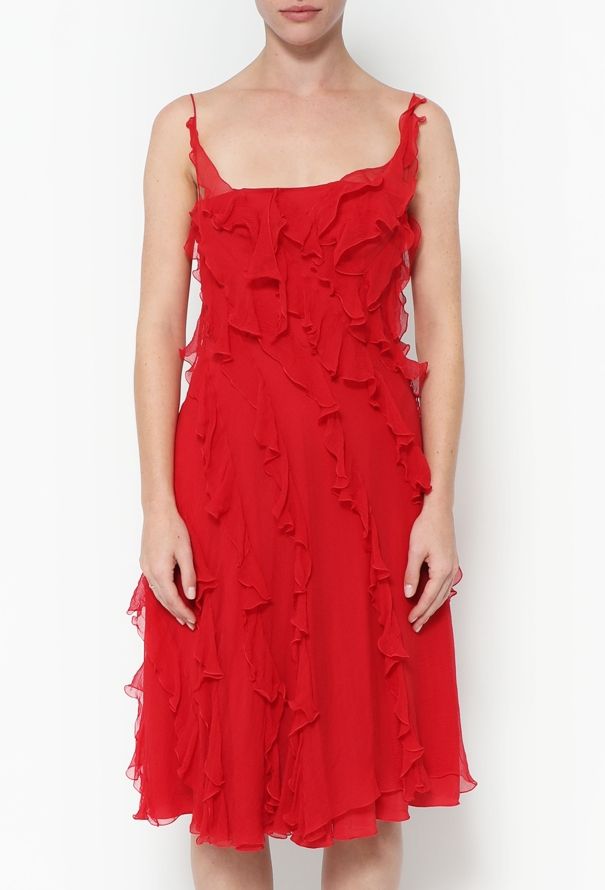 Dior Resort 2008 Ruffled Chiffon Dress - 3