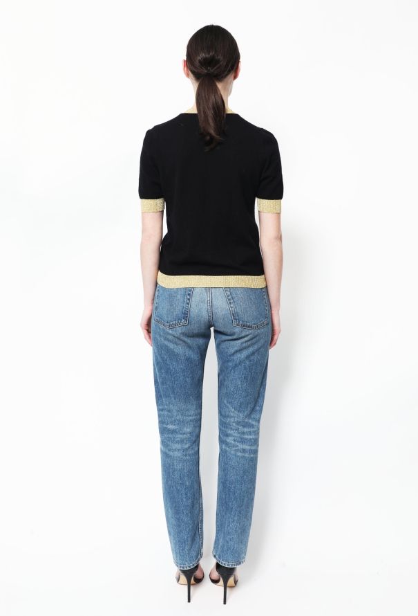 Gucci Metallic Trim Cashmere Top - 3