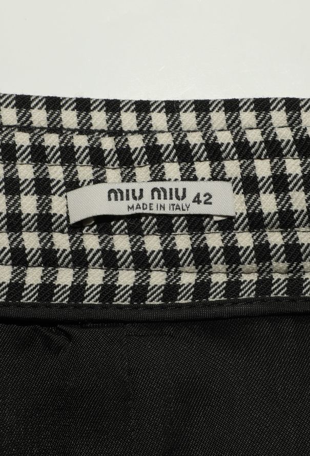Miu Miu 2016 Checkered Midi Skirt - 5
