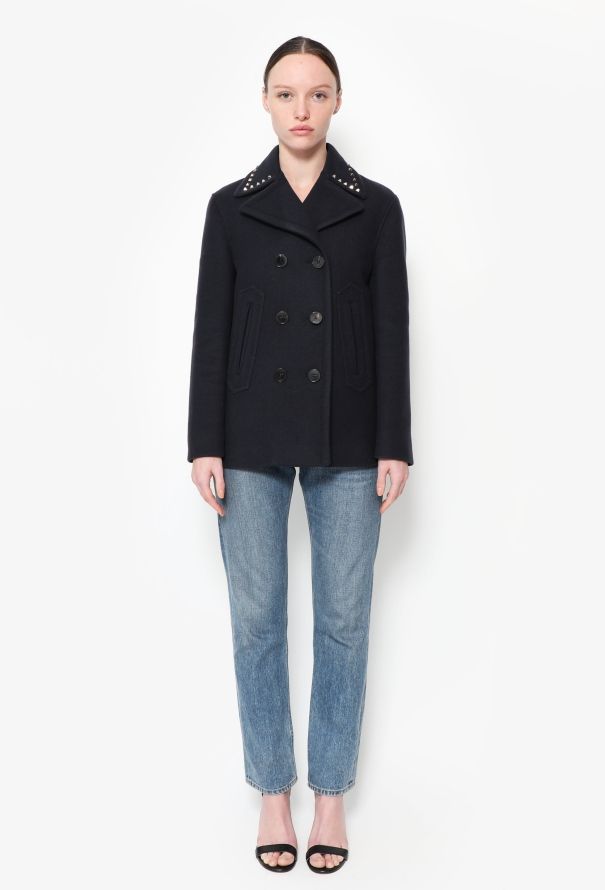 Valentino Pre-Fall 2016 Rockstud Peacoat - 4