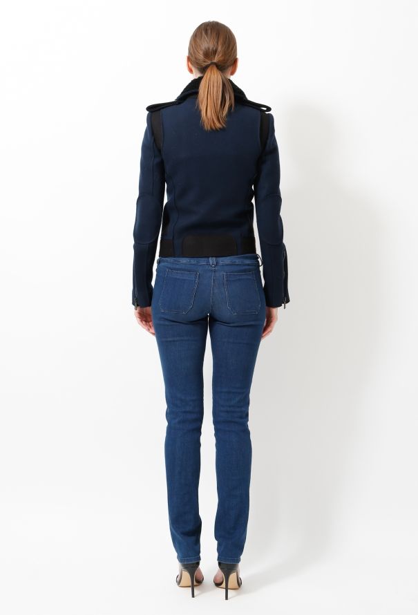 Balenciaga 2007 Shearling Military Felt Jacket - 5