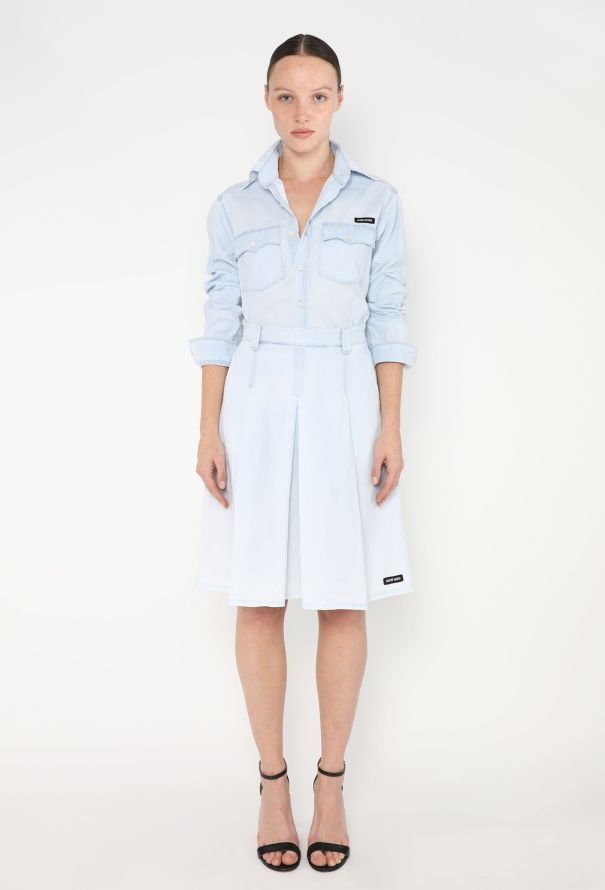 Miu Miu 2023 Western Cotton Skirt Ensemble - 1