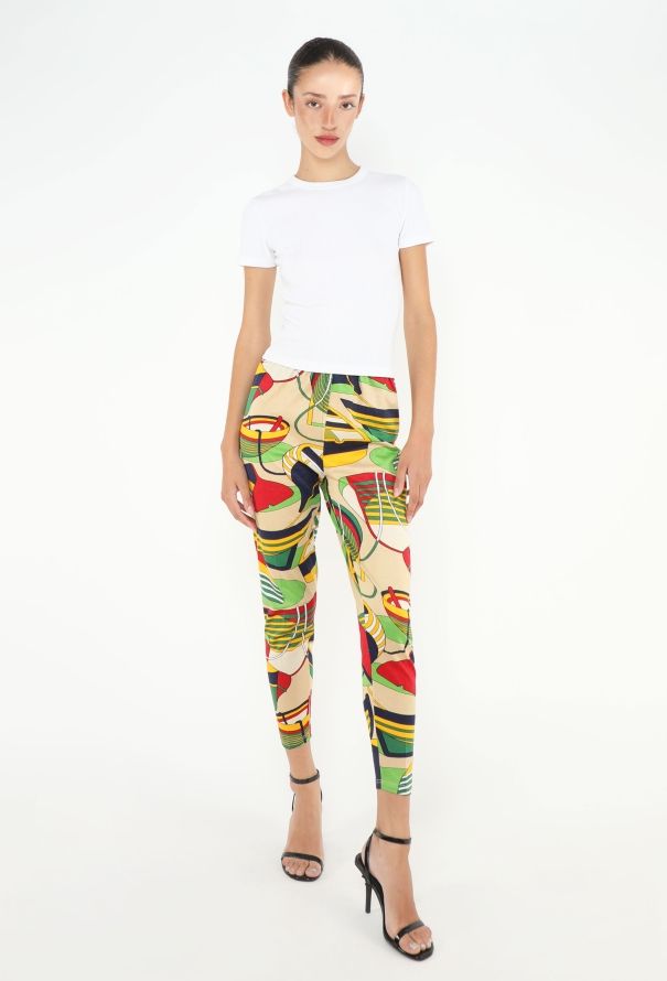 Hermès 1990 Cotton 'Thalassa' Leggings - 1