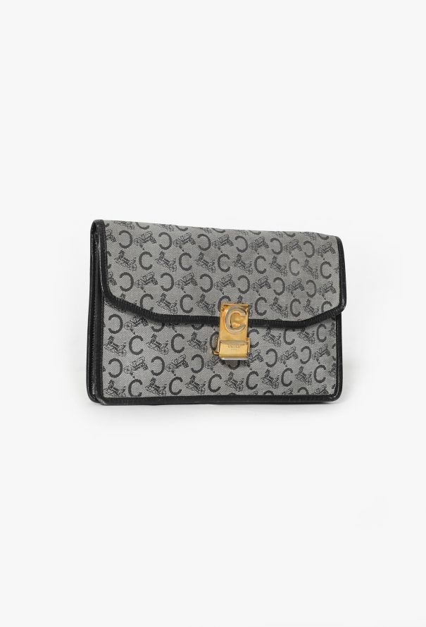 Céline '70s Monogram Envelope Clutch - 2