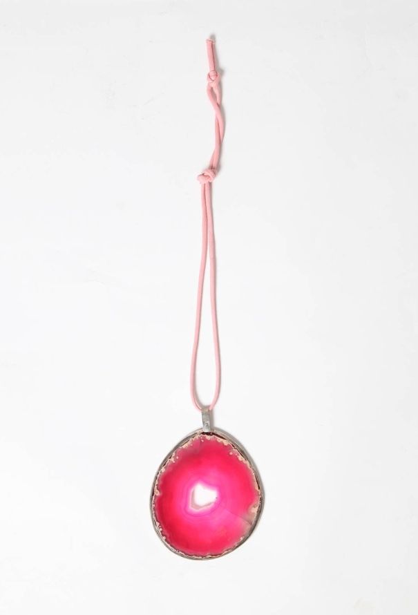 Exquisite Vintage Pink Geode Pendant - 2