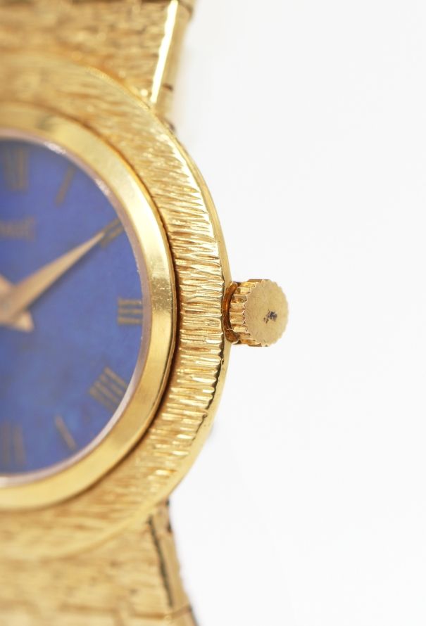 Piaget Ultra Rare 1970s 18k Yellow Gold & Lapis Lazuli Watch - 4