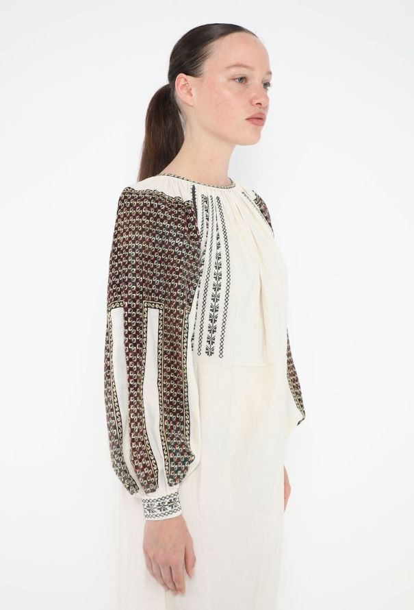 World Treasures Vintage Hand-Embroidered Kaftan - 2