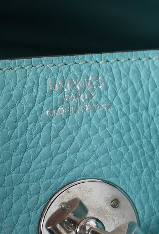 Hermès Lindy 30 Taurillon Clémence Bleu Atoll - 12
