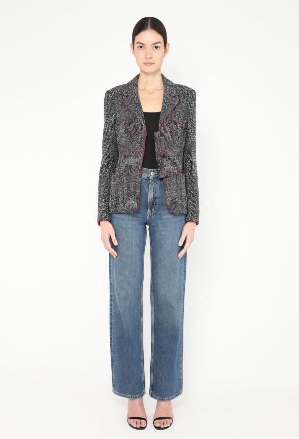 Chanel Silk Trim Tweed 'CC' Jacket - 3