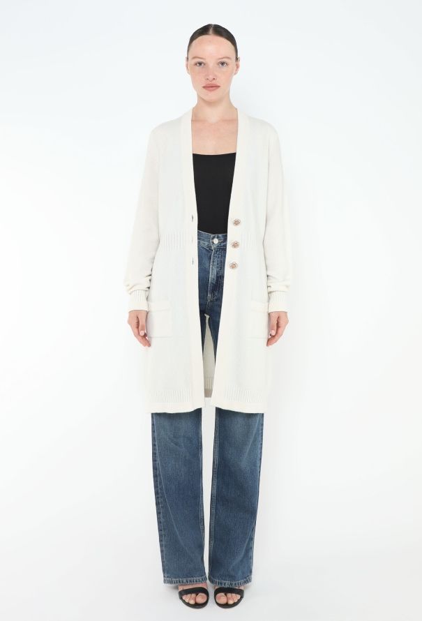 Chanel Cashmere Filigree 'CC' Cardigan - 3