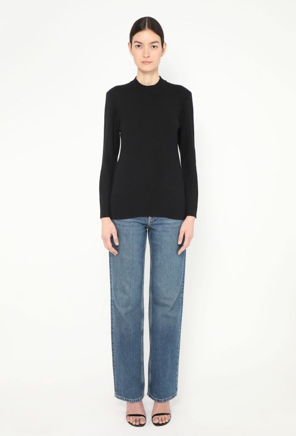 Saint Laurent Vintage Mock-Neck Sweater - 2