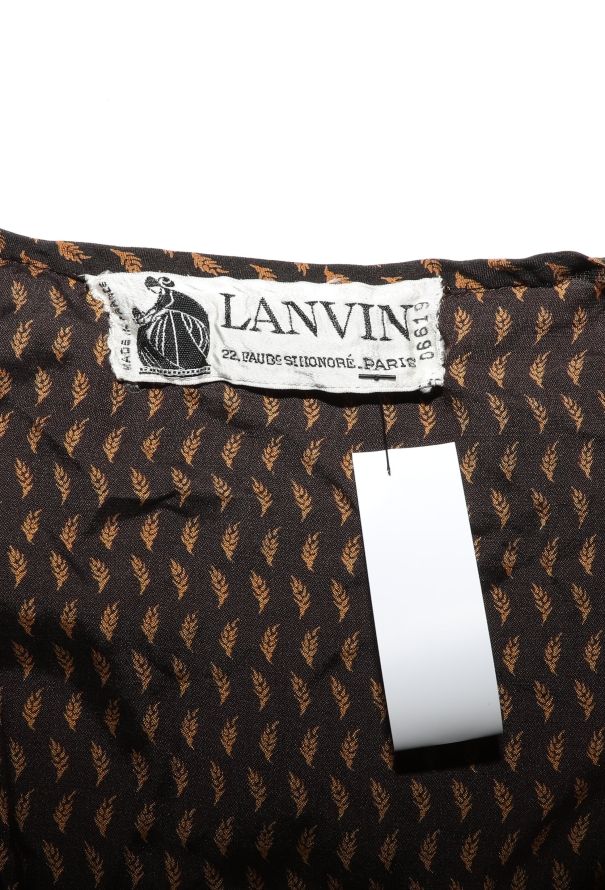 Lanvin Belted Printed Silk Dress - 6